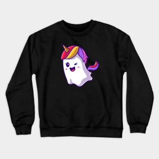 Cute Unicorn Ghost Cartoon Crewneck Sweatshirt